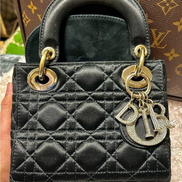 Black gold tone mini lady dior - Picture 7 of 14